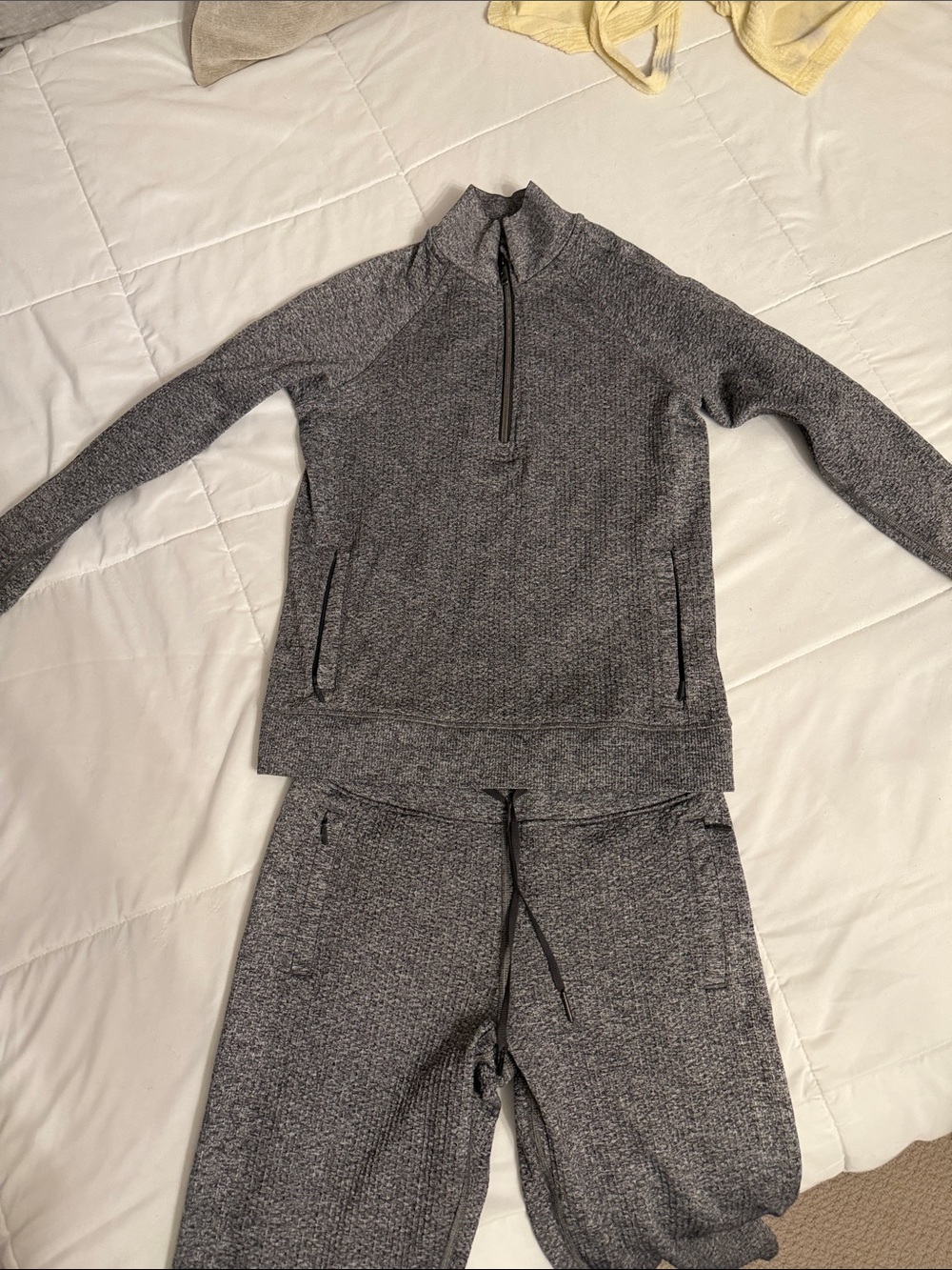 lululemon athletica Heathered Gray Quarter-Zip Pullover